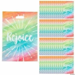 Cheapest ✨ 12" x 17" Bulk Large Rejoice Plastic Goody Bags - 50 Pc. ❤️