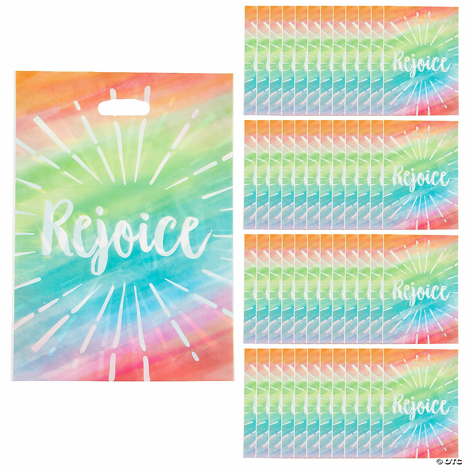 Cheapest โจ 12" x 17" Bulk Large Rejoice Plastic Goody Bags - 50 Pc. โค๏ธ