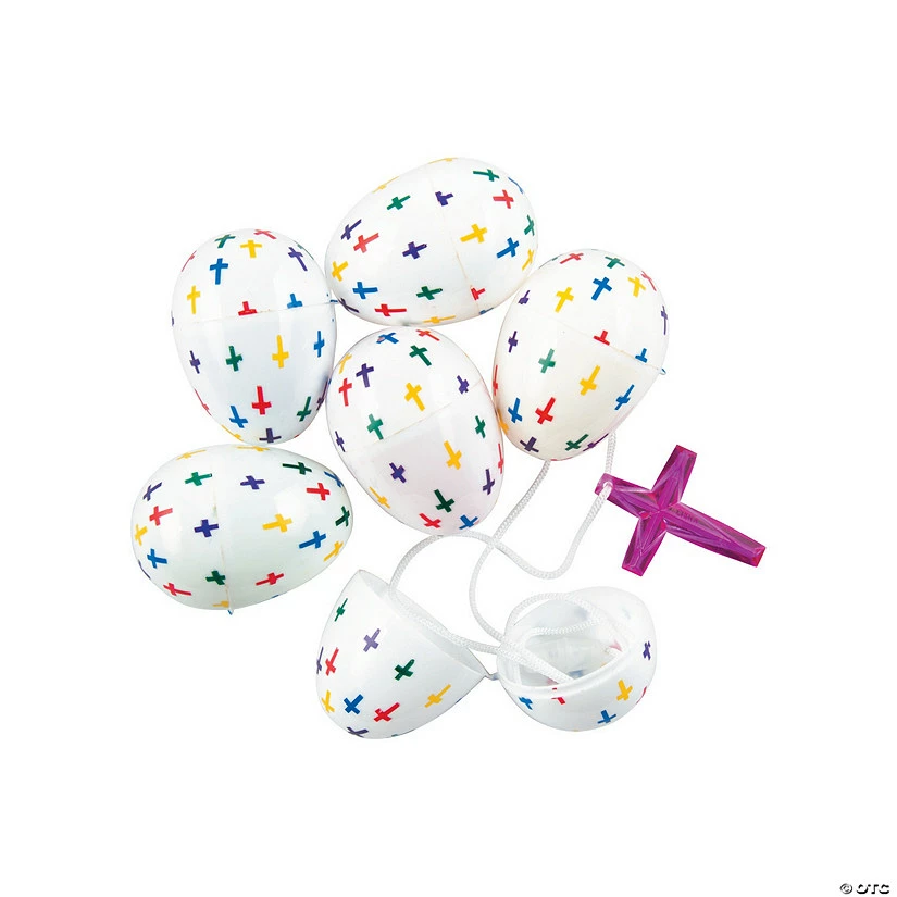 Brand new ๐ 2 1/2" Bright Cross-Filled Plastic Easter Eggs - 24 Pc. โญ - Image 2