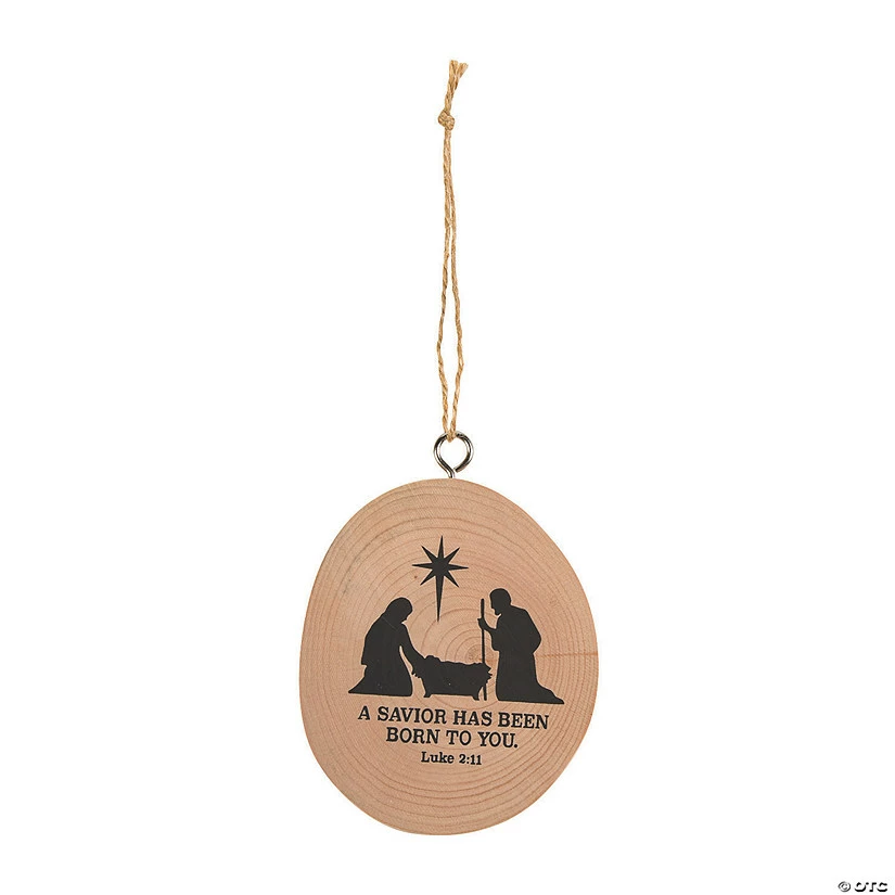Best deal ⭐ Nativity Silhouette Wood Slice 🎄 Christmas Ornaments - 12 Pc. 💯 - Image 2