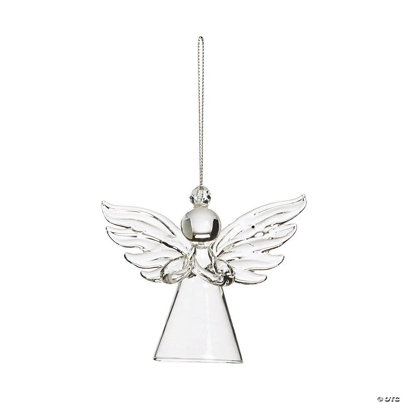 Buy 🥰 Clear Angel Glass 🎄 Christmas Ornaments - 12 Pc. 🎁 - Image 2