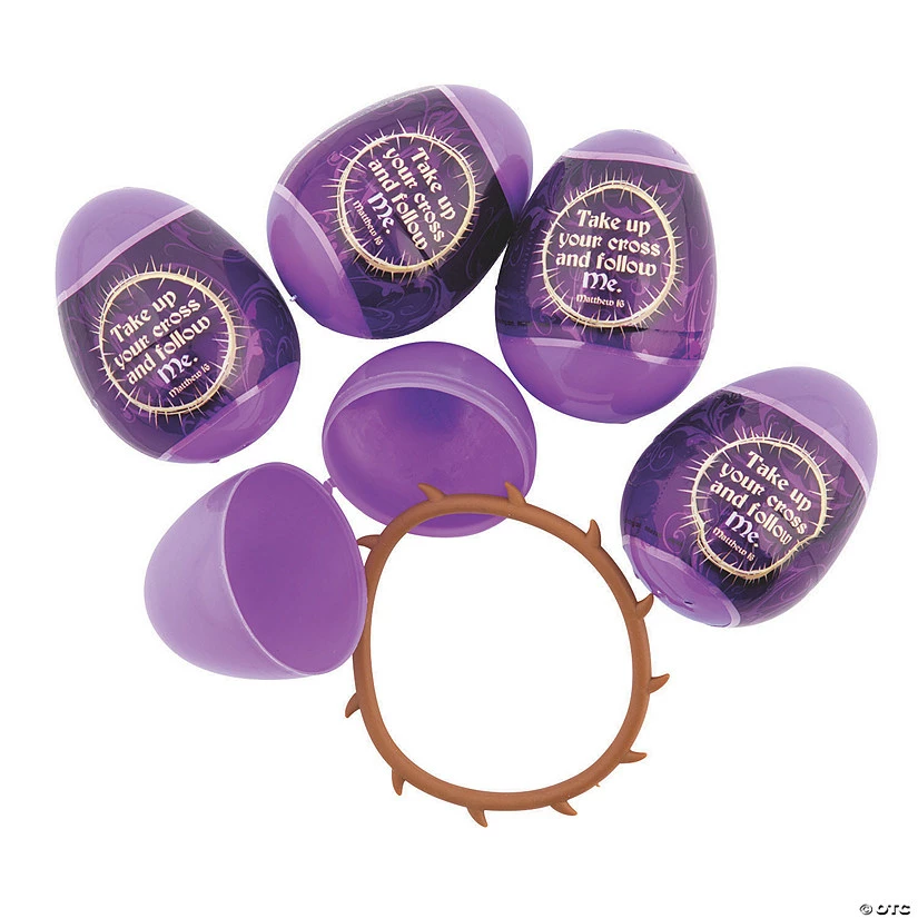 Buy โ๏ธ 2 1/2" Crown of Thorns Bracelet-Filled Plastic Easter Eggs - 24 Pc. ๐ - Image 2
