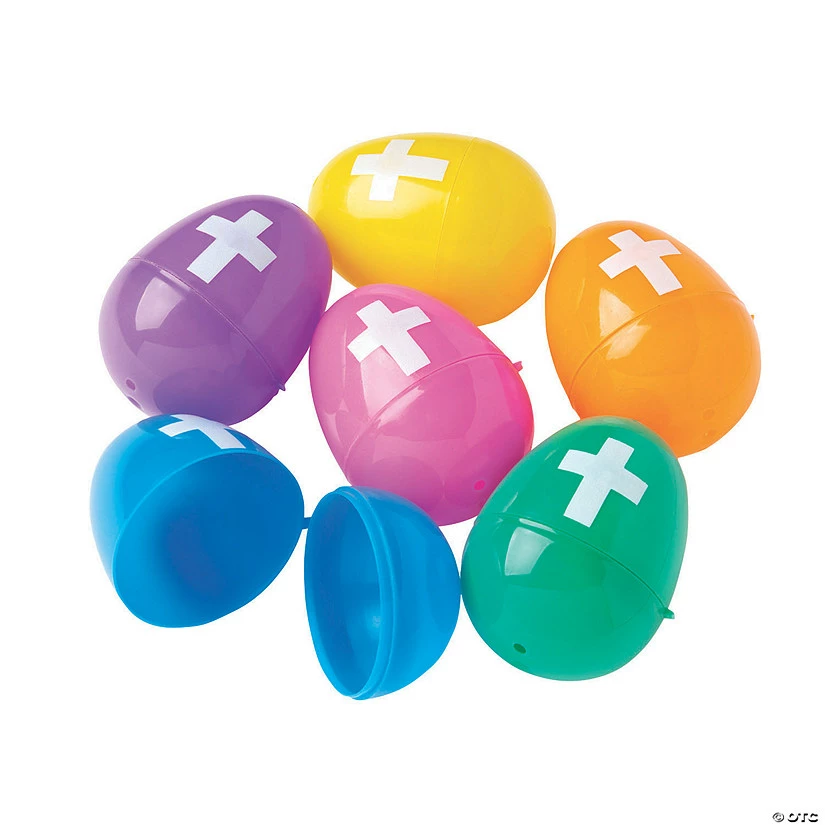 Buy โญ 2 1/2" Bulk Bright Plastic Easter Eggs with Cross - 144 Pc. ๐ฅ - Image 2