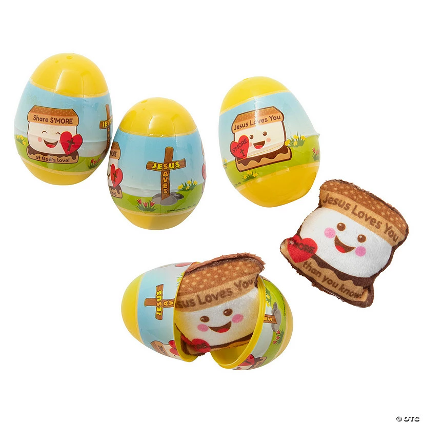 New π 3" Jesus Loves You SβMore Toy-Filled Easter Eggs - 12 Pc. β€οΈ - Image 2