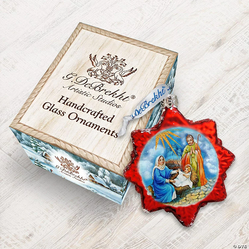 Top 10 ๐ Designocracy Nativity Snowflake Mercury Glass Ornament Nativity Holiday Decor ๐งจ - Image 2