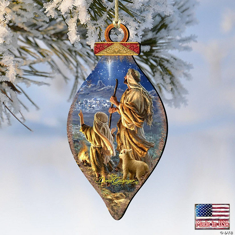 Buy ❤️ Designocracy Shepherds Keeping ⌚ Watch Cone Set of 2 by Gelsinger Nativity Holiday Decor ⭐ - Image 2