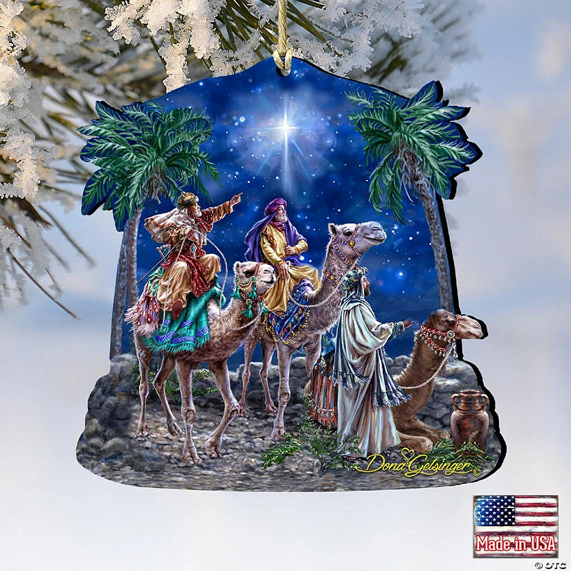 Best Pirce ๐ Designocracy The Magic of Three Kings Wooden Ornaments Set of 2 by Gelsinger Nativity Holiday Decor โ๏ธ - Image 2
