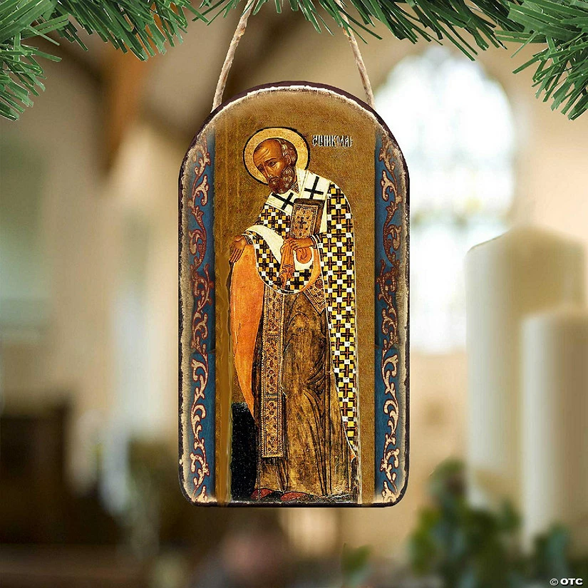 Brand new ✨ G. Debrekht Saint Nick Religious Christian Sacred Icon Ornament Inspirational Icon Decor ⭐ - Image 2