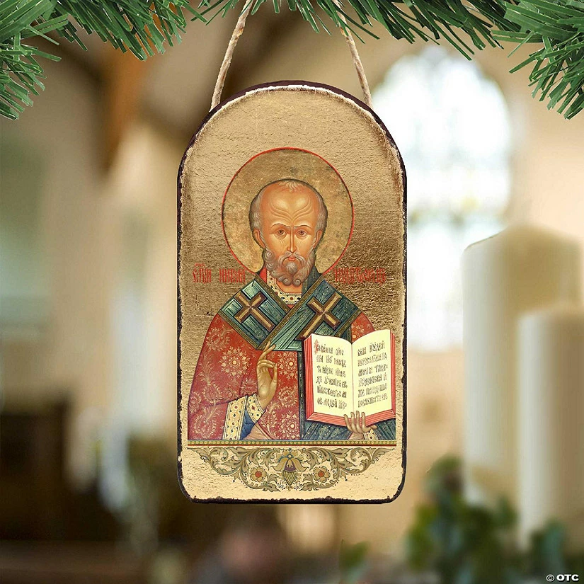 Brand new ๐ G. Debrekht Saint Nicholas Religious Orthodox Sacred Icon Ornament Inspirational Icon Decor ๐ - Image 2
