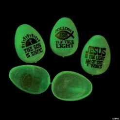 Buy 🎉 2 1/2" Jesus is the Light Glow-in-the-Dark Plastic Easter Eggs - 72 Pc. 🛒