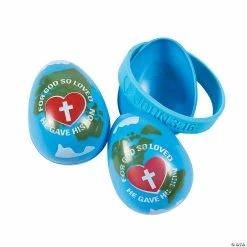 Top 10 ๐ 2-1/2" John 3:16 Bracelet-Filled Plastic Easter Eggs - 12 Pc. โ