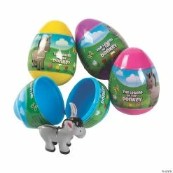 Coupon ✔️ 2 1/2" Legend of the Donkey Toy-Filled Plastic Easter Eggs - 12 Pc. 🛒