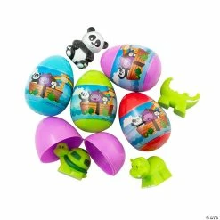Coupon ⭐ 2 1/2" Noah’s Ark Surprise Toy-Filled Plastic Easter Eggs - 12 Pc. 🧨