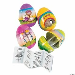 Discount ๐คฉ 2 1/2" Resurrection Story-Filled Plastic Easter Eggs - 12 Pc. ๐