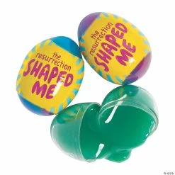 Discount ๐ฅ 2 1/4" The Resurrection Shaped Me Putty-Filled Plastic Easter Eggs - 12 Pc. โ๏ธ