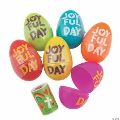 Discount ๐ 3" He Lives Prism-Filled Plastic Easter Eggs - 24 Pc. ๐