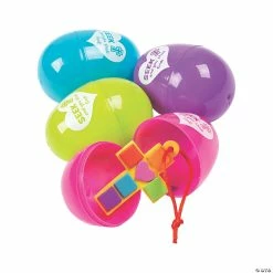 Cheapest 😉 3" Jumbo Cross Ornament Craft-Filled Plastic Easter Eggs - 12 Pc. 🛒