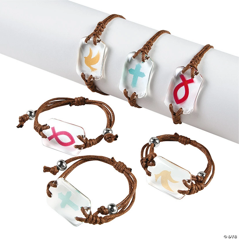 Best Sale ๐ Religious Stone Icon Bracelets - 12 Pc. ๐ - Image 2