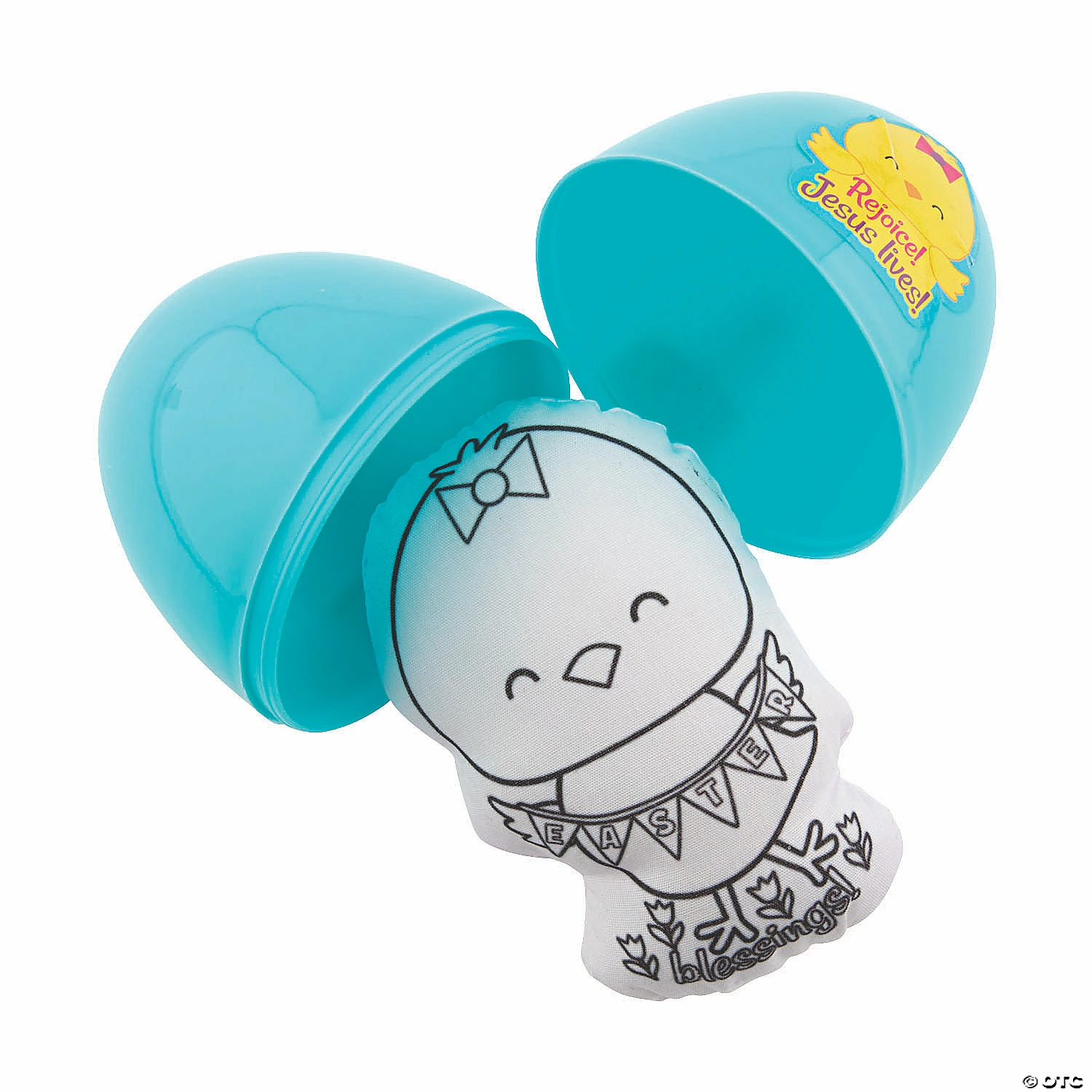 Cheapest ๐ 4" Color Your Own Stuffed Chick-Filled Religious Easter Eggs - 12 Pc. ๐ฅ