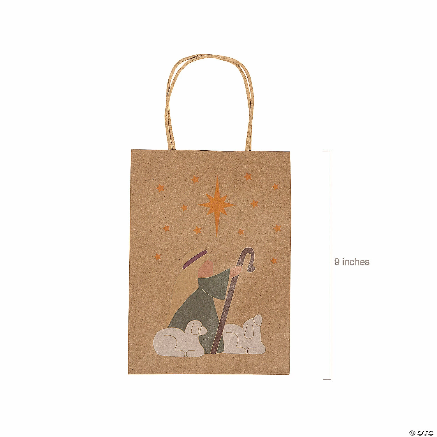 Coupon ๐ฏ 6 1/2" x 9" Medium Brown Nativity Scene Kraft Paper Gift Bags - 12 Pc. ๐ - Image 2