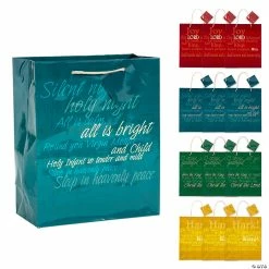 Brand new 🌟 7 1/2" x 9" Medium Religious Hymn Gift Bags with Tags - 12 Pc. 🌟