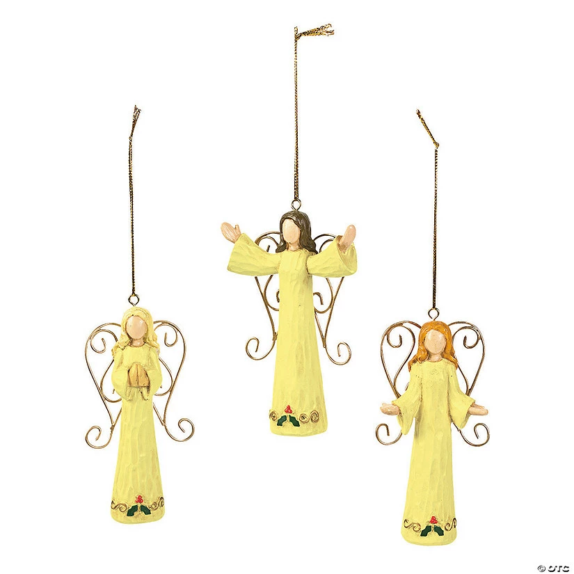 Wholesale š Metal Winged Angel Resin ā Christmas Ornaments - 12 Pc. ā¤ļø - Image 2
