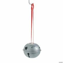 Discount 🎉 Believe Jingle Bell Metal 🎄 Christmas Ornaments with Card - 12 Pc. 👏