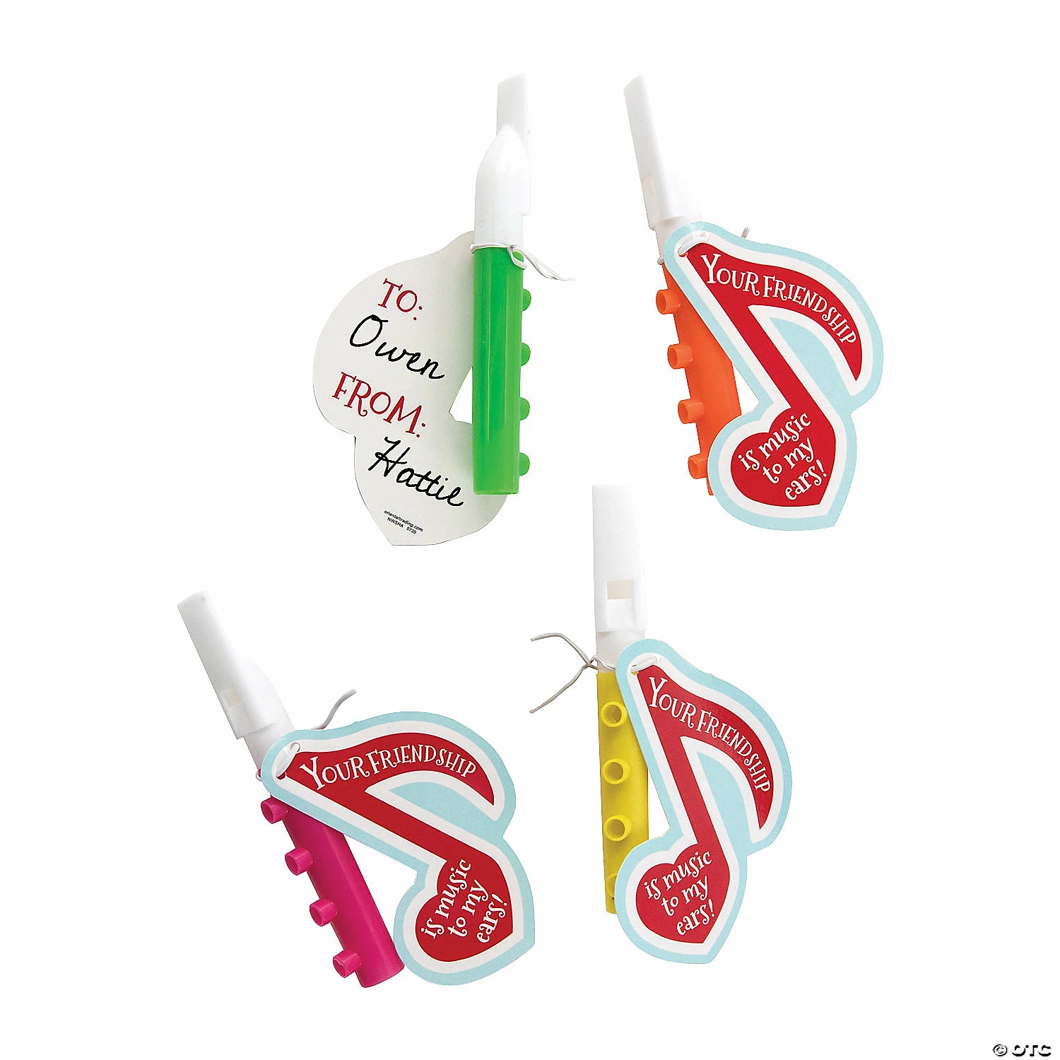 Discount 🎉 Bright Mini Flute Valentine Exchanges with Card for 48 🎁