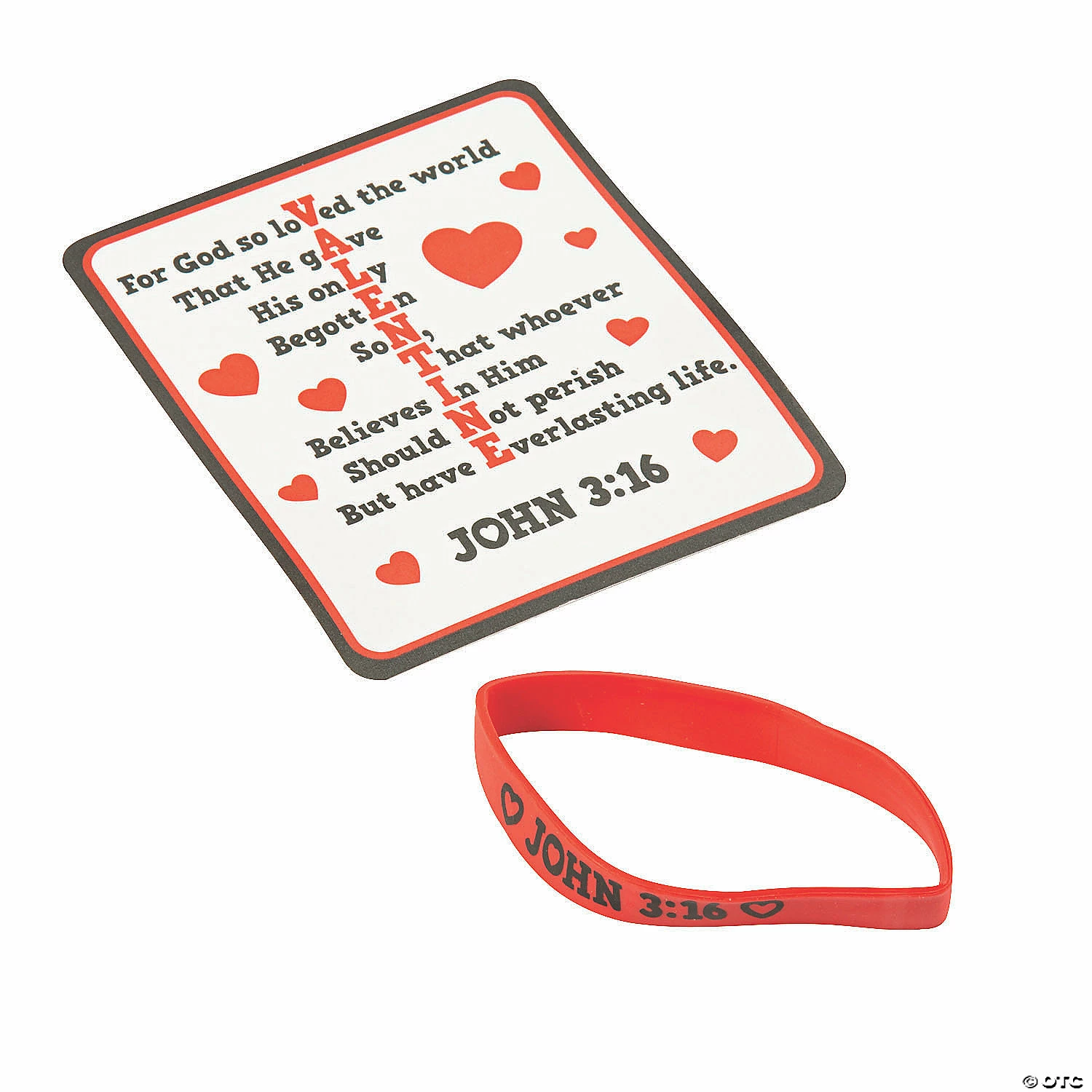 Cheap 🔔 Bulk John 3:16 Bracelet Valentine Exchanges with Card for 48 ⭐ - Image 2