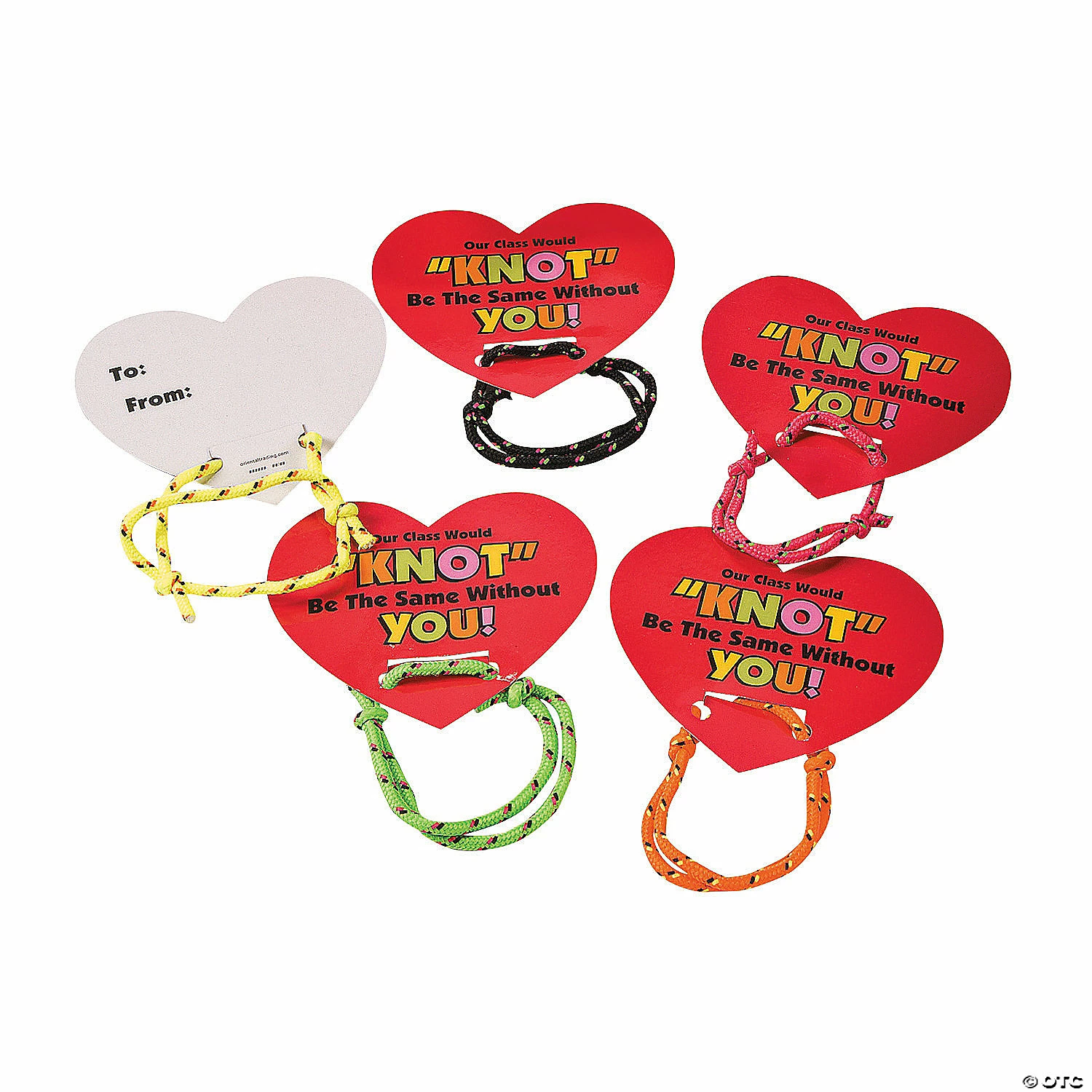 Hot Sale 👍 Bulk Knot Bracelet Valentine Exchanges with Card for 72 😍 - Image 2