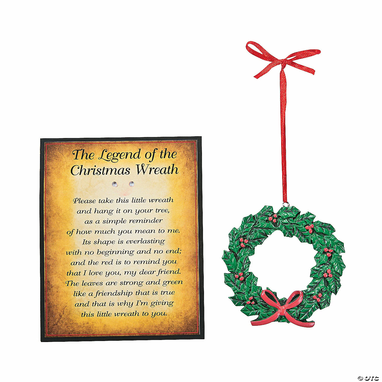 Best deal ⨠Bulk Legend of the š Christmas Wreath Ornaments with Card - 48 Pc. š - Image 2