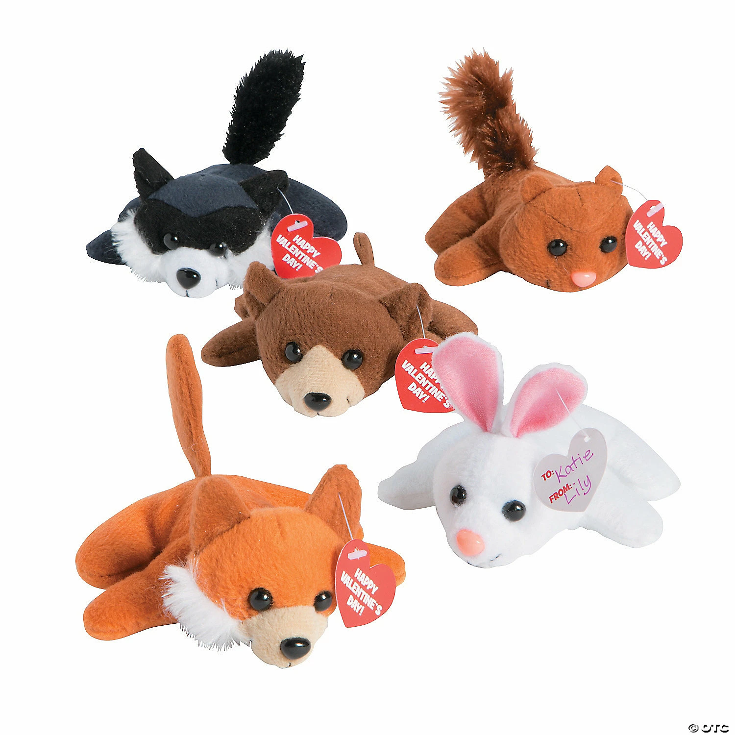 Deals 😍 Bulk Mini Stuffed Animal Assortment Valentine Exchanges with Card for 50 🌟
