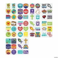 Budget 👍 Bulk Religious Temporary Tattoo Assortment - 360 Pc. 🎁