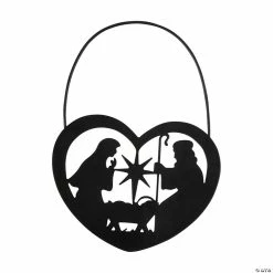 New 😀 Bulk Star of Bethlehem Manger Black Metal 🎁 Christmas Ornaments - 48 Pc. 🌟