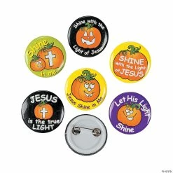 Outlet π Christian Pumpkin Glow-in-the-Dark Mini Buttons - 48 Pc. π