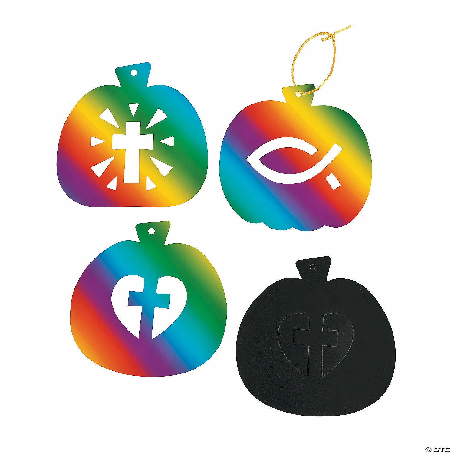 Promo ✔️ Christian Pumpkin Magic Color Scratch Ornaments with Cutout - 24 Pc. 🌟