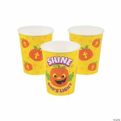 Cheapest 🔔 Christian Pumpkin Shine God's Light Paper Cups - 8 Ct. 👍