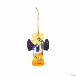 Buy 🔥 Cross-Shaped Nativity Holy Family Resin 🎁 Christmas Ornaments - 12 Pc. 👍