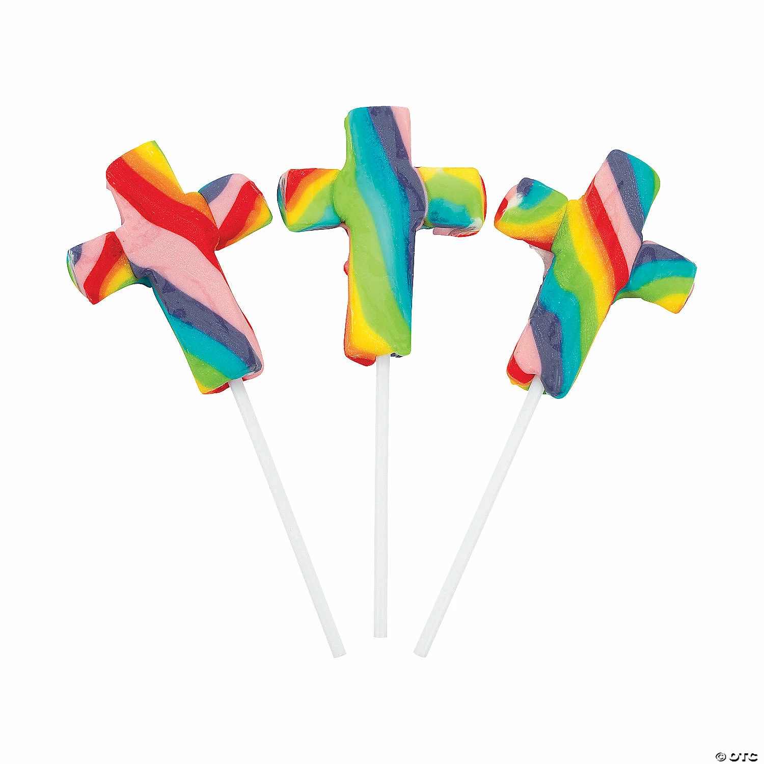 Promo 🛒 Cross-Shaped Swirl Lollipops - 12 Pc. 🌟