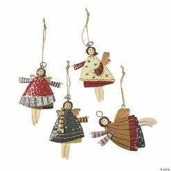 Best Pirce โญ Dancing Angel Metal ๐ Christmas Ornaments - 12 Pc. โจ