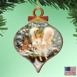 Best reviews of 🌟 Designocracy Angel Cardinal Wooden Ornaments Set of 2 by Gelsinger Nativity Holiday Decor ❤️