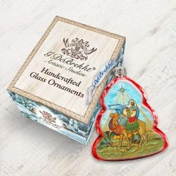 Best Sale 😍 Designocracy Balthazar Three Kings Mercury Glass Ornament Nativity Holiday Decor 🎁