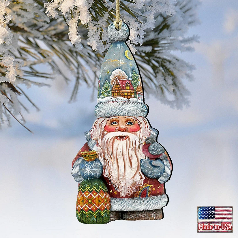 Budget ✨ Designocracy First Noel ❄ Christmas Wooden Ornaments Set of 2 ❄ Christmas Santa Snowman Decor ✔️