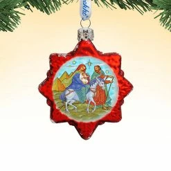 New 🧨 Designocracy Keepsake Nativity Scenic Glass Ornament 🔔