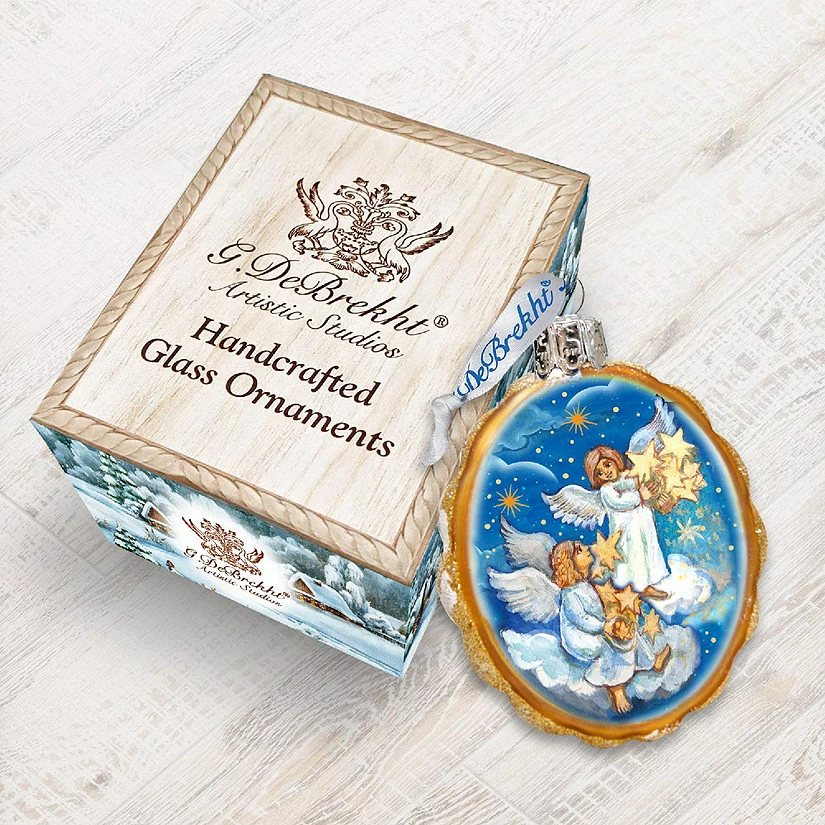 Wholesale 👍 Designocracy Lighting Stars Angels Mercury Glass Ornament Nativity Holiday Decor 👏