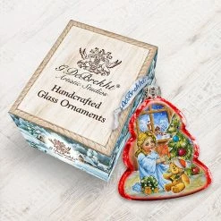 Cheap 💯 Designocracy Nativity Santa Angel Mercury Glass Ornament Nativity Holiday Decor 👏