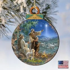Best reviews of 🤩 Designocracy Shepherds afield Wooden Ornaments Set of 2 by Gelsinger Nativity Holiday Decor ⌛