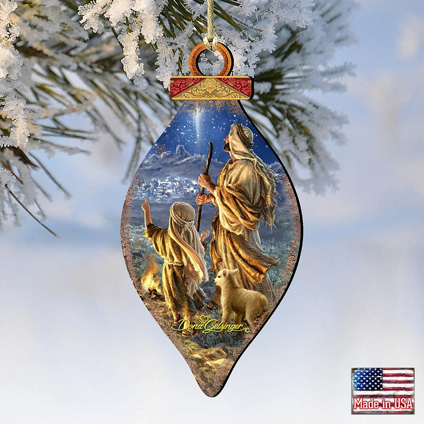 Buy ❤️ Designocracy Shepherds Keeping ⌚ Watch Cone Set of 2 by Gelsinger Nativity Holiday Decor ⭐
