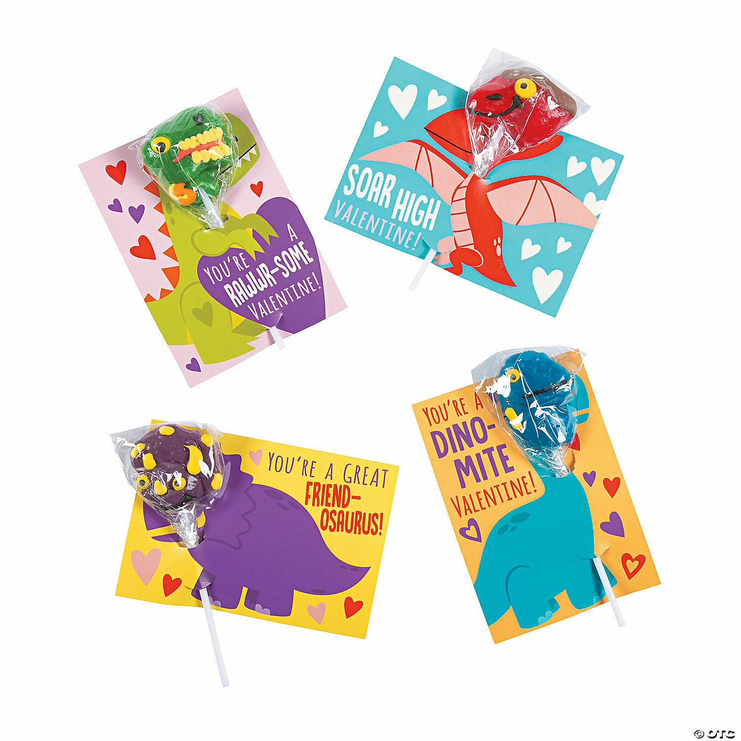Brand new 🌟 Dino-Mite Lollipop Valentine Exchanges with Card for 12 💯