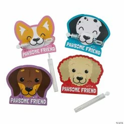 Best Pirce 😍 Dog Card with Bubble Tube Valentine Exchanges with Card for 24 🎁